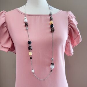NWT Fossil Ebony Multi-Color 38 inches Necklace‎